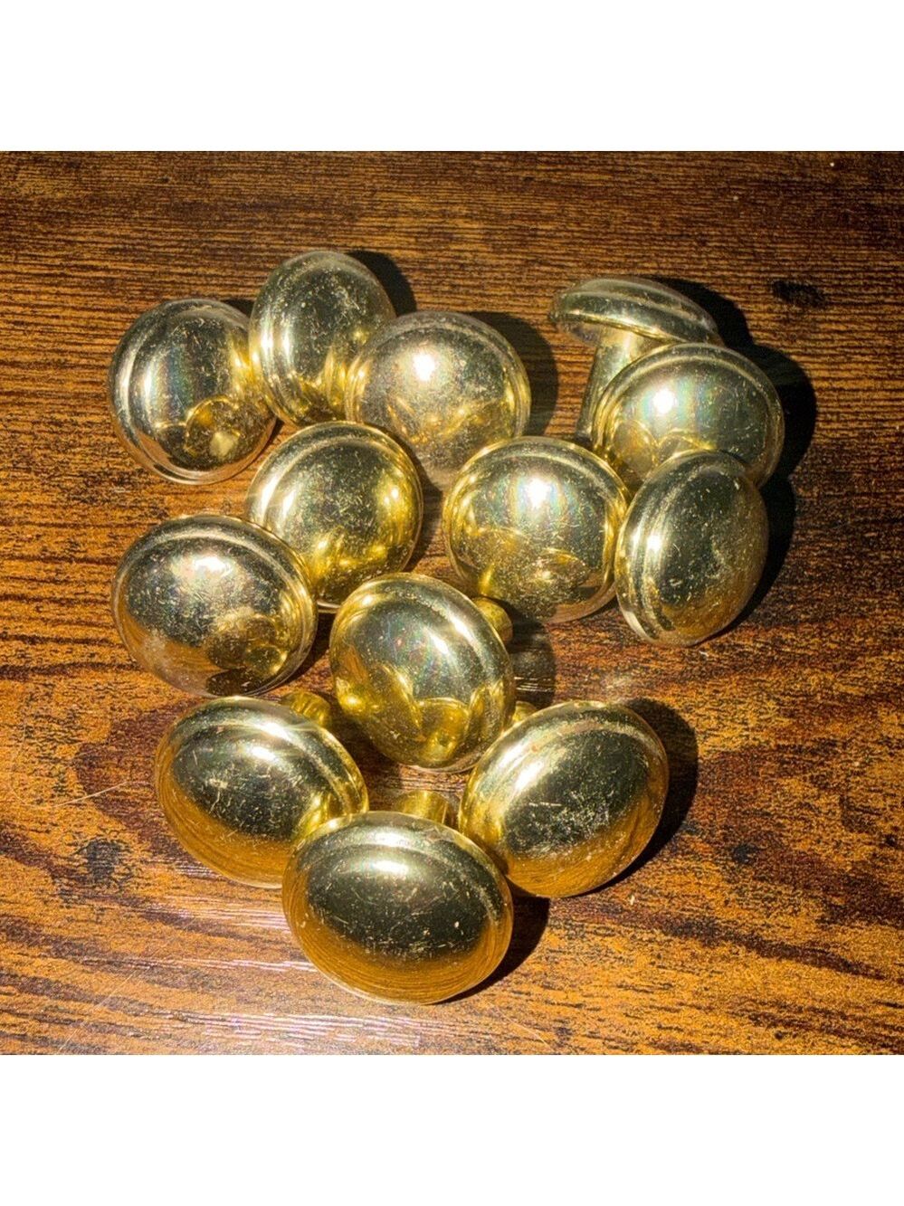 Vintage Solid Brass Drawer Knobs set of 13 | Heavy Duty | Cabinet Hardware